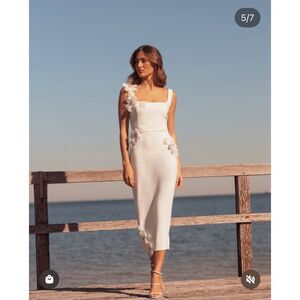 Elliatt White Floral Wedding Dress